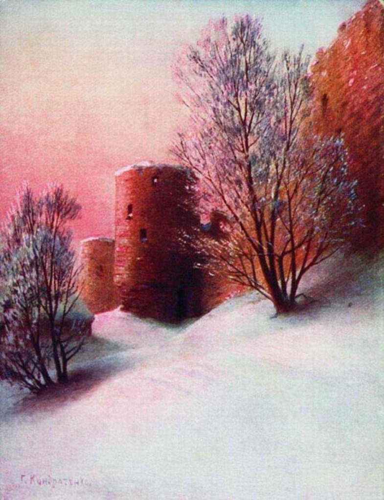 Крепость Копорье зимой. Г.П. Кондратенко.