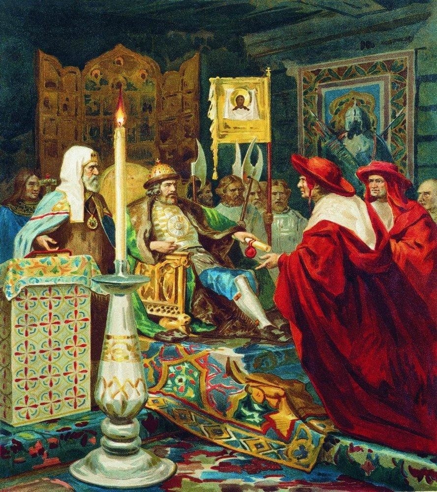 Семирадский Г. И. Александр Невский принимает папских легатов. 1876 г.