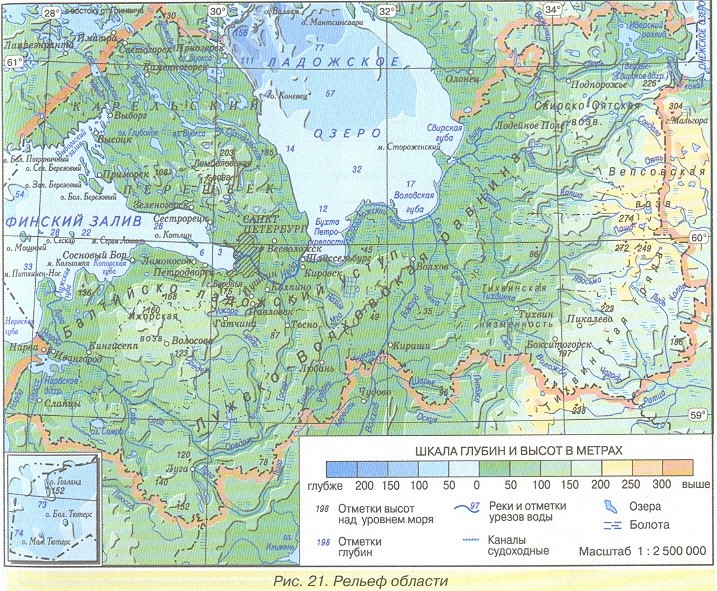 Ленобласть карта подробная