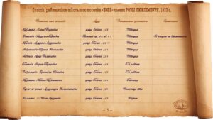 Список работников школьного поселка «Новь» имени Розы Люксембург. 1923 г.